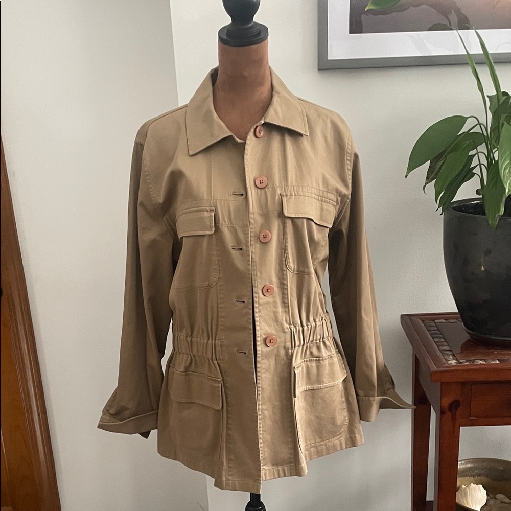Talbots Tan Button-Up Jacket